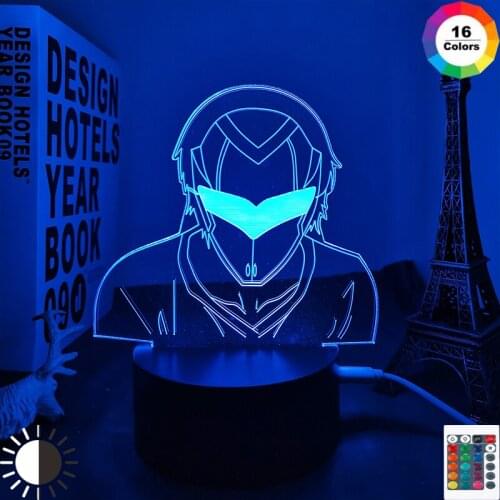 Anime Terror In Resonance Nine Figure Led Night Light for Kid Bedroom Decor Nightlight Brithday Gift Manga Table 3d Lamp Acrylic