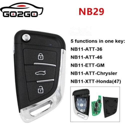 Free shipping (1 piece)Multi-functional KEYDIY NB29 3 button Remote key for KD900 KD900+ URG200 KD-X2 5 functions in one key