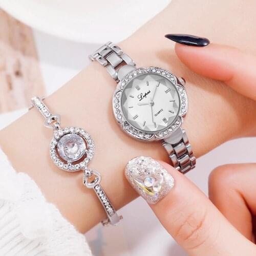 Lvpai Brand Watches For Women Luxury Bracelet Diamond Ladies Wrist Watches Set Fashion Sports Dress Quartz Clock Dropshipping