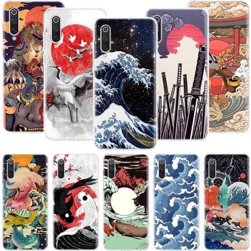 Japanese Pub Wave Anime Arrived Phone Case For Xiaomi Mi Note 10 11 9 8 10T 9T CC9 A1 A2 A3 5X 6X Pocophone F1 X3 F2 Pro Lite Co