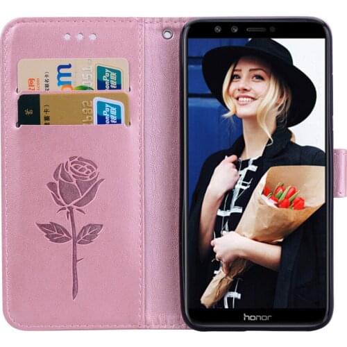 Wallet Case For Huawei Honor 9 Lite Case PU Flip Leather Luxury Cover Stand For Huawei Phone Case For Huawei P Smart 2018 Cove