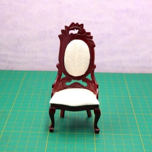 A01-X066 children baby gift Toy 1:12 Dollhouse mini Furniture Miniature rement Doll accessories wooden Single chair D150 1pcs