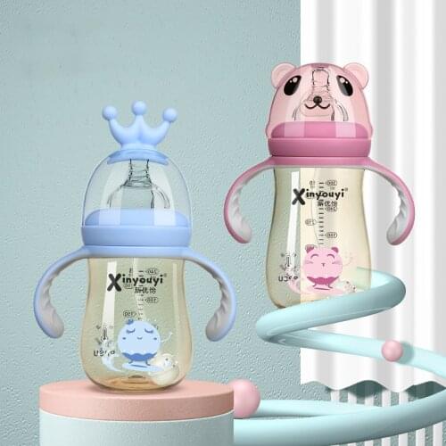 PPSU Baby bottles Drinking Cup Feeding Bottle Wide-Caliber Multifunctional Drinking Milk Drinking Water Dual-use Bottle BPA Free