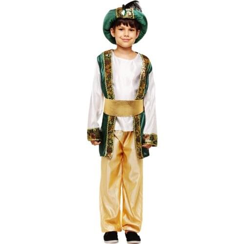 Snailify Halloween Costume For Kids Child Arabian Prince Costume Boys Aladdin Cosplay Carnival Party Cosplay