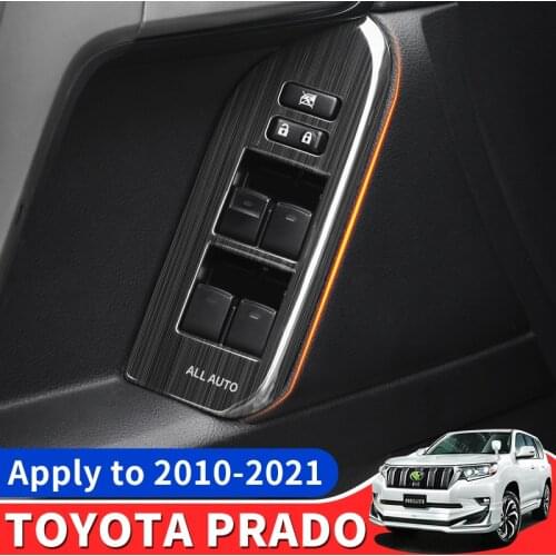 For 2010-2021 Toyota Land Cruiser Prado 150 Interior Modification Accessories Glass Button Panel FJ150 J15 Car Door Handle