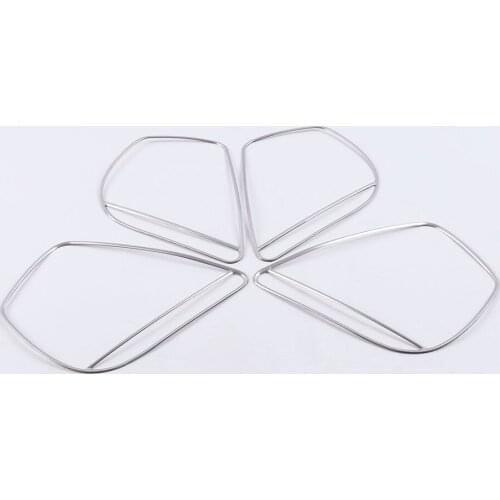 For Kia Rio 4 X-line 2018 2019 Stainless Steel Car Door Stereo Speaker Audio Sound Loudspeaker Molding Cover Kit Interior Trim