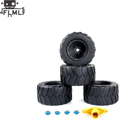 Wheel Tire with Wheel Nut & Wrench Set 200 * 120MM Fit for 1/5 Traxxas MAX-X TRX X-Maxx XMAXX Truck RC CAR PARTS