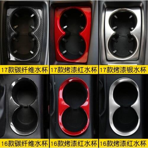 For Mazda 3 Axela 2014 2015 2016 High Quality Car Decoration Sequins Central Cup Holder Decorative Frame Car-styling