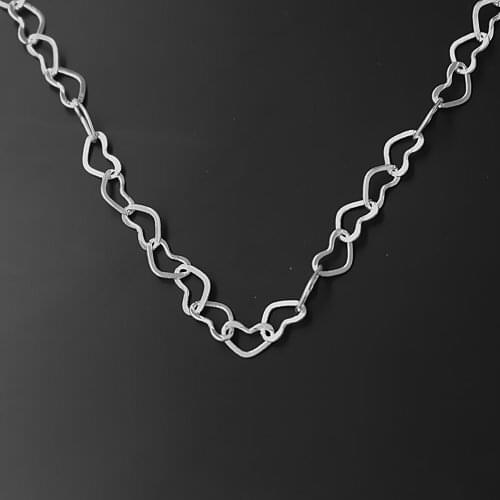 Exquisite hollowed-out heart-shaped chain 5cm tail chain length necklace DIY men and women jewelry gift necklaces necklace