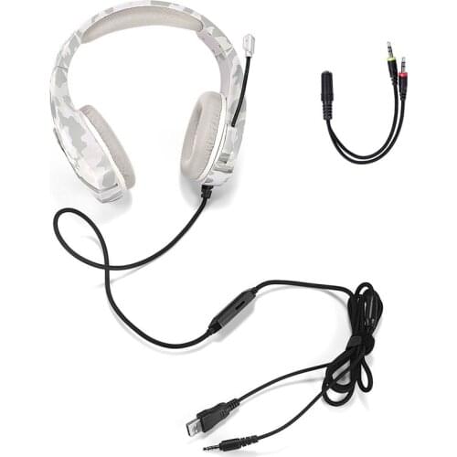 Camouflage Gaming Headset for PS4 PC Xbox One Controller, Professional PS4 Headset with 7.1 Surround Sound, Noise Cancelling Mic