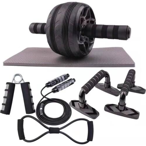 Abdominal wheel push-up bracket jump rope eight-character pull belt grip abdominal muscle training fitness equipment weight loss