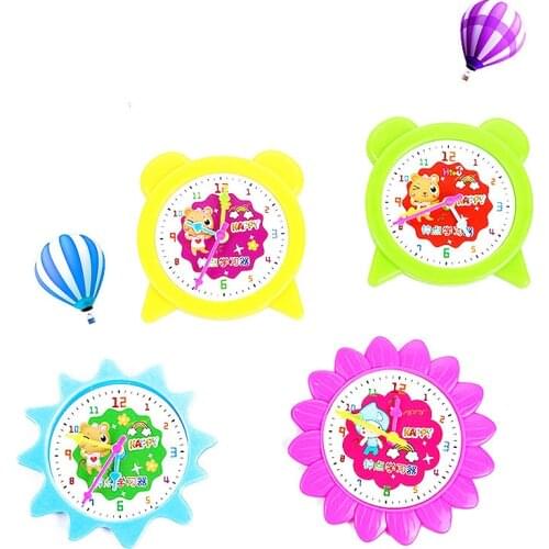 Colorful Children Montessori Plastic Clock Toys 24 Hour Minute Second Cognition Clocks Toys for Kids Early Preschool Teaching