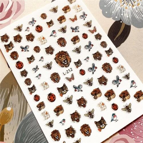 Cactus Wasp Bee Tiger series 3D Back glue Nail decal Nail sticker Nail decoration Nail art Nail tool Nail ornament