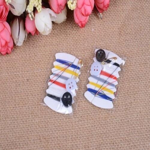 Hot 100 Mini Portable Sewing Equipment Needle, Thread Home Button Pin Sewing Hand Tools, Travel Bag for Hotel Supplies