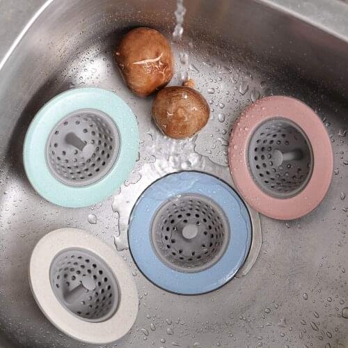 LMETJMA Wheat Straw Kitchen Sink Strainer Bathroom Shower Drain Sink Drain Cover Sink Colander Sewer Hair Filter Strainer KC0100