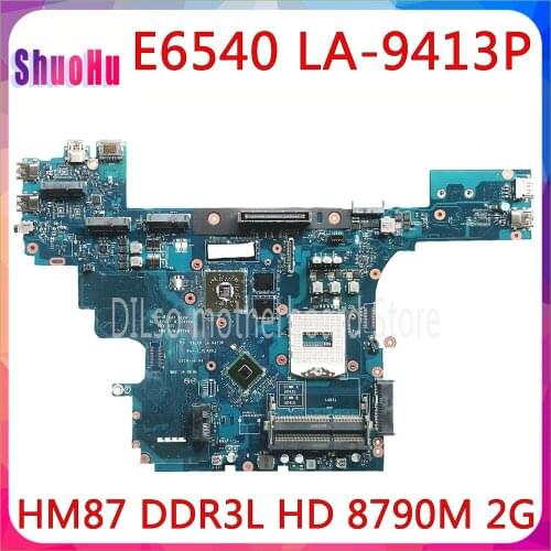 KEFU VALA0 LA-9413P For Dell Latitude E6540 Laptop Motherboard HM87 PGA947 DDR3L HD 8790M 2GB 100% Tested Original Work DDR3