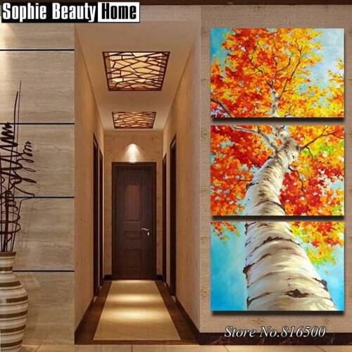 Real 5D Diamond Cross Stitch Diy Full Diamond Painting Kits Diamond Embroidery Golden Sycamore Tree Needlework Art 062618