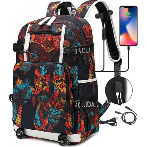 New Fashion Backpack Boys Girls Kids School bag Women USB Laptop Bags Canvas Men Bagpack Packsack Bookbag Shoulder Bags