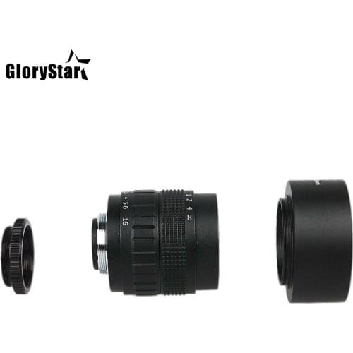 35mm F1.7 CCTV Movie lens + C-M4/3 Mount Ring + Lens Hood + Macro Ring for Panasonic GF1 GF5 GF9 GF8 GF7 GF6 G3 G7 G1 G10 C-M43