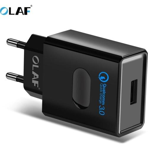 OLAF EU/AU/US Plug USB Charger QC3.0 QC2.0 18W Portable Wall Charger for Huawei P20 Pro Mate 10 lite P10 Mobile Phone Chargers