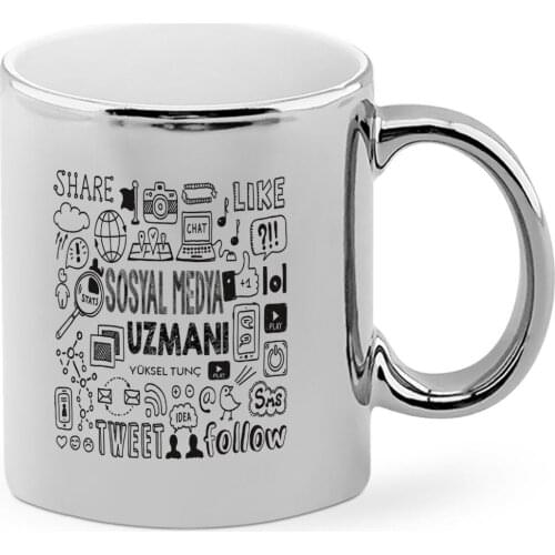 Personalized Professional Social Media Specialist Chrome Mug Cup-2