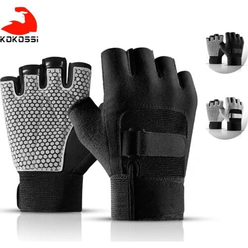 KoKossi Professional Weightlifting Gloves Breathable Non-slip Strength Crossfit Hand Protection Men Women Half-finger Gloves