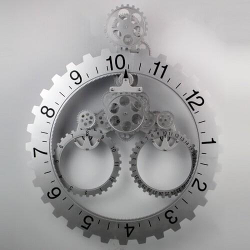 Hollow out triangle gear clock industrial retro wall clock