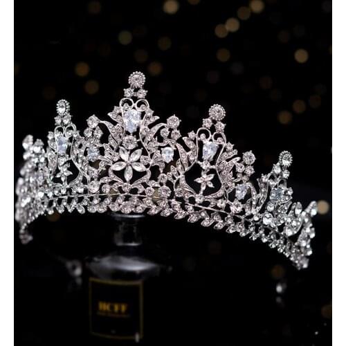 Luxury Royal Crystal Bridal Tiaras Pageant Headband Wedding Crowns Women Baroque Rhinestone Diadem Hair Jewelry Hair Accessories