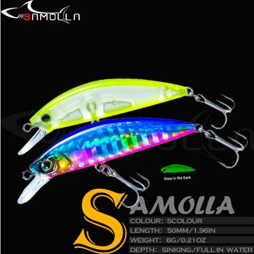 Fishing Lure Minnow Sinking Mino Hard Bait Weights 6g 5cm Pesca Wobblers For Pike Fish Lures Isca Artificial Baits Accessories