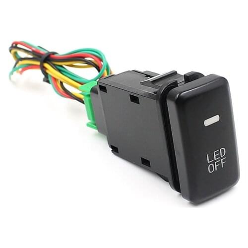 12V/24V 4 Wire Bar Rocker Toggle Switch Blue LED fog Light car ON/OFF Locking Switch for TOYOTA For Toyota Vans High Quality