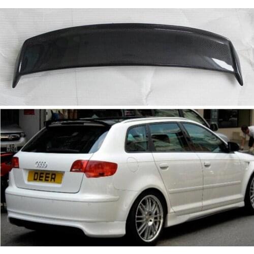 High Quality REAL CARBON FIBER REAR WING TRUNK LIP TAIL SPOILER FOR AUDI A3 S3 8P Hatchback 2008 2009 2010 2011 2012