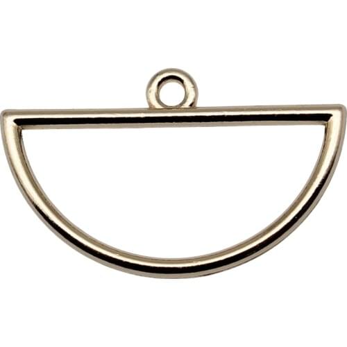 WYSIWYG 4pcs/lot Geometric Charms For Jewelry Making 30x19mm High Quality KC Gold Color Accessories For Earring Making