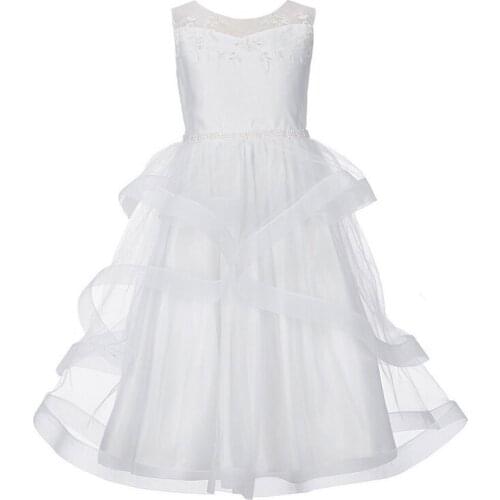 Yatheen Big Girls Illusion-Yoke Fit-And-Flare Dress Girls Party Dresses