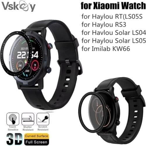 10PCS 3D Curved Soft Screen Protector for Xiaomi Haylou RT LS05S RS3 Solar LS05 LS04 Smart Watch Full Cover Protective Film