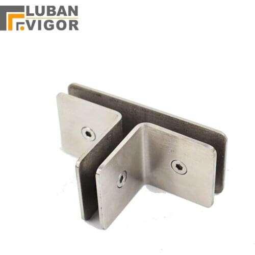 Stainless steel T-shape glass clamp, shower retaining clip,Partition clip,2.5MM thick,bathroom accessories