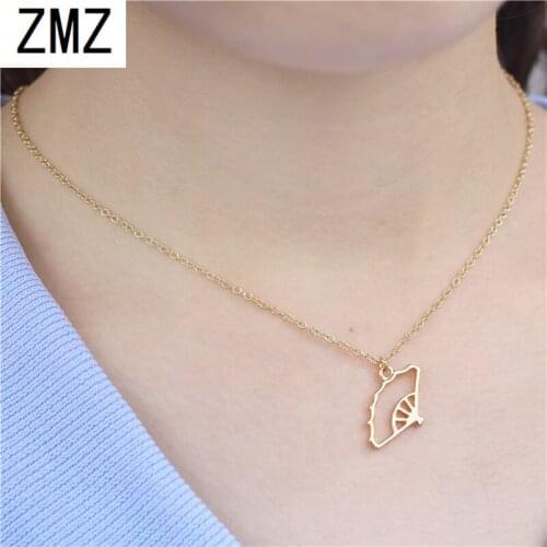 ZMZ 30pcs/lot 2018 Europe/US fashion circular fan pendant cute minimalist necklace gift for mom/girlfriend party jewelry