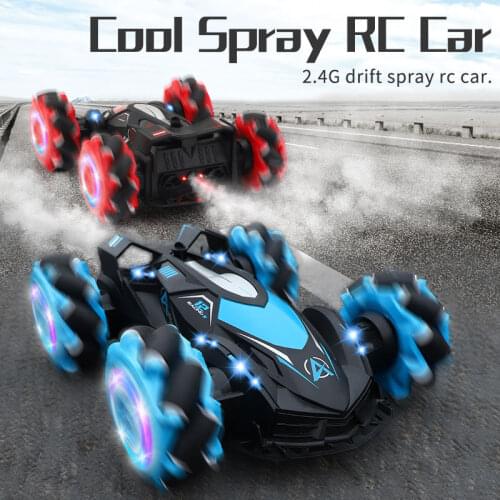 1:14 2.4GHz New Lateral Spray Rc Car Remote Control Stunt Car Twisted Gesture Sensing Four-wheel Drive Stunt Car Boy Teen Toy