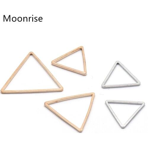 20Pcs Triangle Dangling Earrings Pendant Mold Geometric Charms for Jewelry Making Pendant Bezels DIY Findings