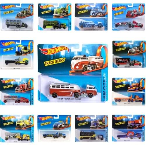 2018-2019 Hot Wheels Trailer Truck Trumpet Track Star Collection 15cm K077 Collector Edition Metal Diecast Car Toys Gift
