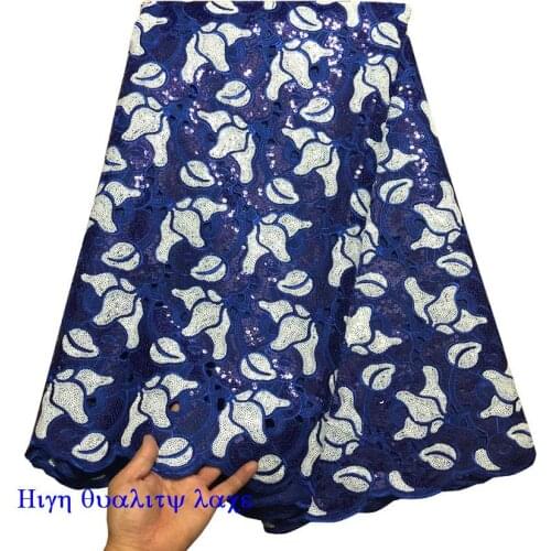 2018 Most popular African sequins High Quality Organza Lace Fabric 2018 french tulle lace fabrics 5 yards For Party Dress RRE01