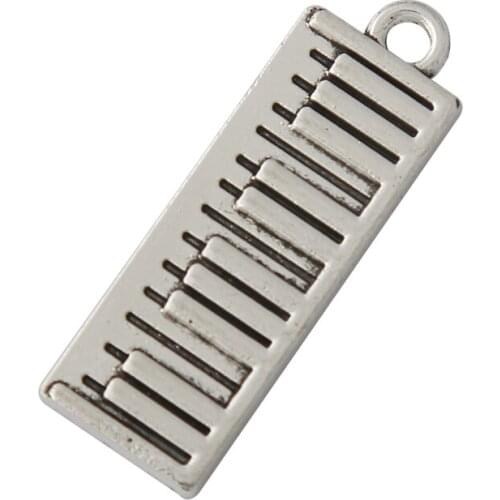 RAINXTAR Alloy DIY Music Instrument Accessories Charms 10*30mm 20pcs AAC078