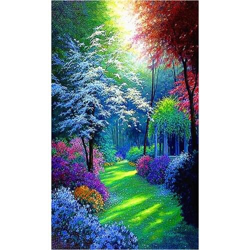 5D DIY Diamond Painting Landscape Cross Stitch Patterns Full Drill Resin Diamond Painting kits for Embroidery with Beads