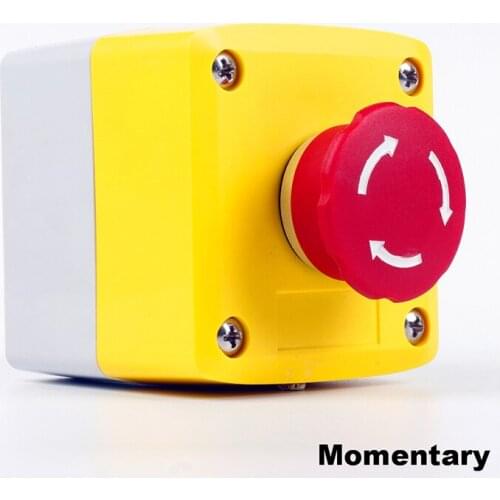 Emergency Stop Momentary button switch+button BOX GOB-1A-11ZS IP65 Suitable for harsh environment