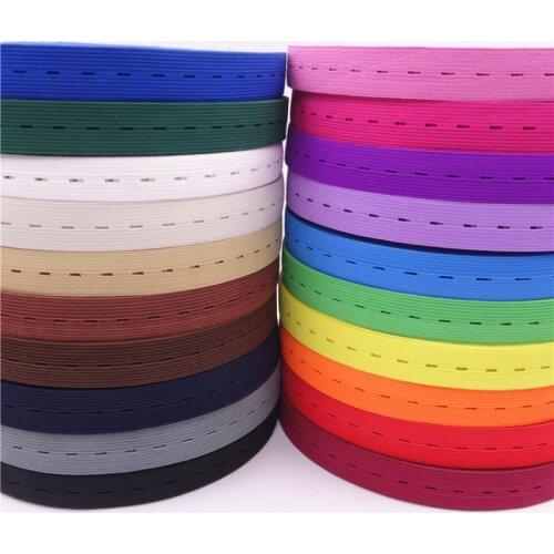 Elastic Bands 20mm Adjustable Candy Color Buttonhole Elastic Band for DIY Sewing Pregnant Women Children Clothes Accessory 30M