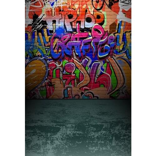 Hip Hop photo backgrounds polyester comic doodle Photography Backdrop for Photographer studio Backdrops Props fotografia LV-2450