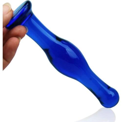 14cm Crystal dildo Glass anal plug sex toys for woman lesbian G SPOT solo vagina prostate stimulation anus Butt plug lesbian