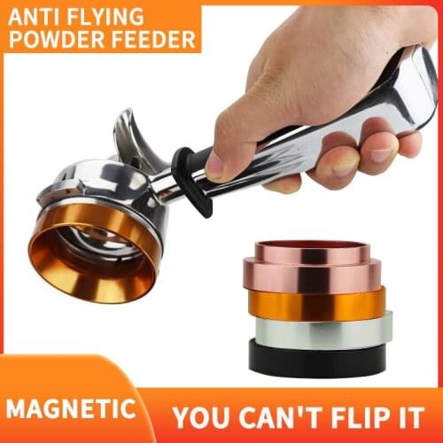 58mm Aluminum Intelligent Dosing Ring Brewing Bowl Coffee Powder Tools For Espresso Barista Funnel Portafilter Kitchen Cocina