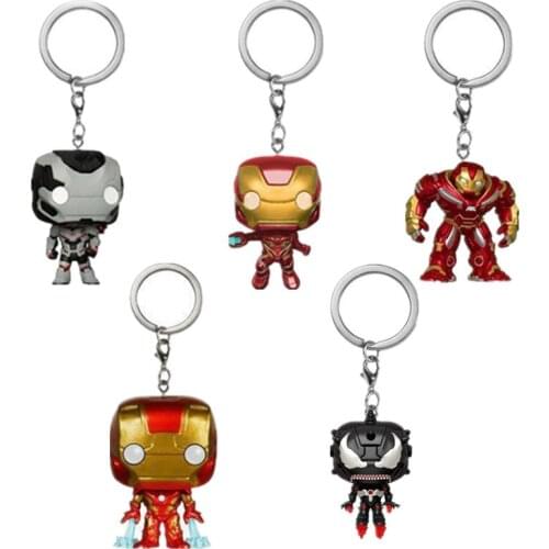 Hasbro Iron Man Hulkbuster Keychain Avengers Endgame Marvel Super Hero Figurine Anime Doll Action Figure Model Toy Collection