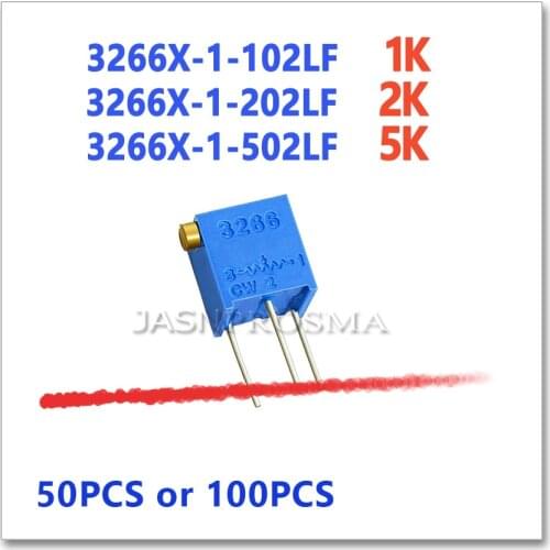 JASNPROSMA 3266X 50PCS 100PCS 1K 2K 5K 102 202 502 Precision Adjustable