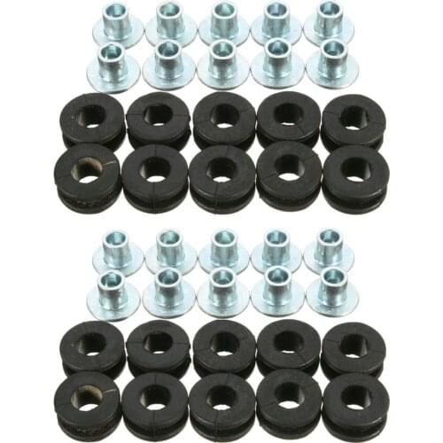 20x Motorcycle Rubber Grommets Pressure Relief Kit For Honda for Yamaha Fairing